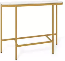 Promotions Konsolinis stalas, 110x30x91 cm, balta, metalinis rėmas