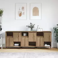 Šoninės lentynos 3 vnt. Amatininkų ąžuolas 60 x 35 x 70 cm