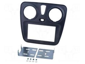 Radio mounting frame | Dacia | 2 DIN | dark grey