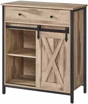 Songmics Šoninė spintelė su stumdomomis durimis 70x30x80 cm