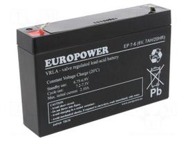 Re-battery: acid-lead | 6V | 7Ah | AGM | maintenance-free