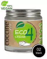 Ekologiškas juodas impregnuojantis kremas lygiai odai, VEGAN – Coccine Eco Kreminis 4, juodas, 100 ml