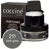 Tamsiai pilkas lygios odos maitinantis ir spalvą atnaujinantis batų kremas – Coccine Kreminis Elegance, tamsiai pilkas, 50 ml