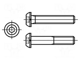 Screw | M3x16 | Head: button | imbus | acid resistant steel A4