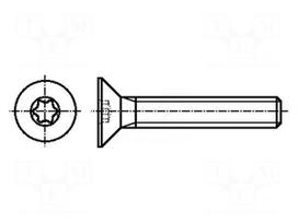 Screw | M4x10 | Head: countersunk | Torx® | acid resistant steel A4