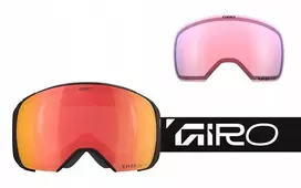 Giro Akiniai žieminiai GIRO COMP Juodas WORDMARK (Veidrodinis spalvotas stiklas VIVID-Carl Zeiss EMBER 19-42% S2 + Veidrodinis spalvotas stiklas VIVID-Carl Zeiss INFRARED 43-79% S1) (NAUJI 2025/2026)