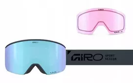 Giro AXIS INDIGO STACKED (OTG) žieminiai akiniai (cilindriniai) (VIVID-Carl Zeiss ROYAL 19-42% S2 veidrodinis spalvotas lęšis + VIVID-Carl Zeiss INFRARED 43-79% S1 veidrodinis spalvotas lęšis)