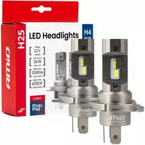LED žibintų lemputės H25 CANBUS H4 H19 12V 36W, AMIO-04711