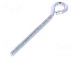 Hook | ring | steel | zinc | Thread len: 100mm | Overall len: 140mm
