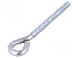 Hook | ring | steel | zinc | Thread len: 92mm | Overall len: 140mm