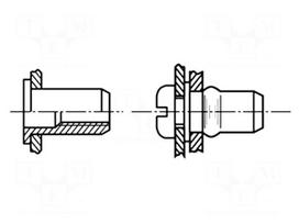 Rivet nuts | M5 | aluminium | BN: 4574 | Ømount.hole: 7.1mm | L: 15mm