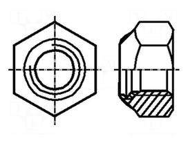 Nut | hexagonal | M4 | acid resistant steel A4 | Pitch: 0,7 | 7mm