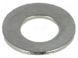 Washer | round | M2 | D=4.5mm | h=0.3mm | brass | Plating: nickel | BN: 566