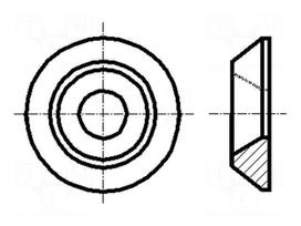 Washer | for countersunk bolts | M4 | D=14mm | h=2.3mm | BN: 4879
