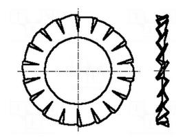 Washer | round | D=15mm | A2 stainless steel | DIN: 6798A | BN: 675