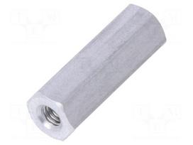 Screwed spacer sleeve | Int.thread: M2,5 | 15mm | hexagonal