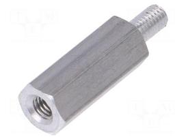 Screwed spacer sleeve | Int.thread: M3 | 15mm | Ext.thread: M3