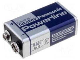Battery: alkaline | 9V | 6F22 | non-rechargeable