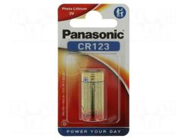 Battery: lithium | 3V | CR123A,CR17345 | Batt.no: 1 | Ø17x34.2mm