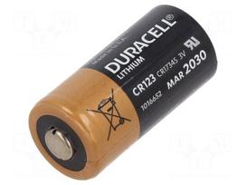 Battery: lithium | 3V | CR123A,R123 | Ø17x34mm | non-rechargeable
