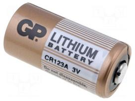Battery: lithium | 3V | CR123A,CR17345 | Batt.no: 1 | Ø17x34.2mm
