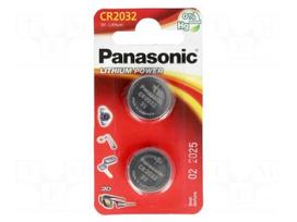 Battery: lithium | 3V | CR2032,coin | Batt.no: 2 | Ø20x3.2mm