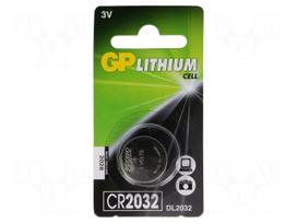 Battery: lithium | 3V | CR2032,coin | Batt.no: 1 | Ø20x3.2mm | 220mAh