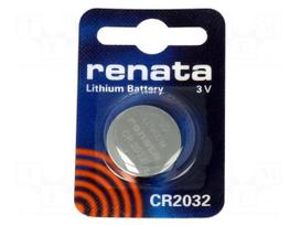 Battery: lithium | 3V | CR2032,coin | Batt.no: 1 | Ø20x3.2mm | 225mAh