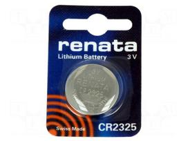 Battery: lithium | 3V | CR2325,coin | Batt.no: 1 | Ø23x2.5mm | 190mAh