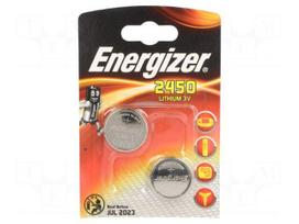 Battery: lithium | 3V | CR2450,coin | Batt.no: 2 | Ø24.5x5mm | 620mAh