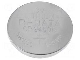 Battery: lithium | 3V | CR2450,coin | Ø24x5mm | 540mAh