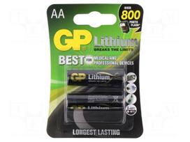 Battery: lithium | 1.5V | AA | Batt.no: 2 | non-rechargeable