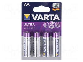 Battery: lithium | 1.5V | AA | Batt.no: 4 | Ø14.5x50.5mm | 2900mAh