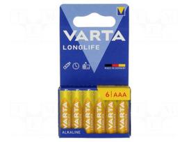 Battery: alkaline | 1.5V | AAA | LONGLIFE | Batt.no: 6