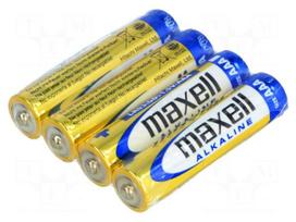 Battery: alkaline | 1.5V | AAA | Batt.no: 4 | Ø10.5x44.5mm