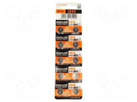 Battery: alkaline | 1.5V | LR44,R1154,coin | Batt.no: 10 | Ø11.6x5mm
