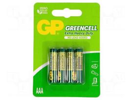 Battery: zinc-chloride | 1.5V | AAA,R3 | Batt.no: 4 | non-rechargeable