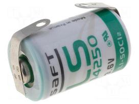 Battery: lithium | 3.6V | 1/2AA | soldering lugs | Ø14.5x25mm | 1200mAh