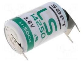 Battery: lithium | 3.6V | 1/2AA | 3pin,positive pole:  2pin | 1200mAh