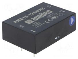 Converter: AC/DC | 15W | Uout: 12VDC | Iout: 1.25A | 79% | Mounting: PCB
