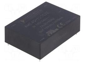 Converter: AC/DC | 40W | Uout: 12VDC | Iout: 3.33A | 84% | Mounting: PCB