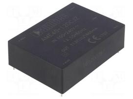 Converter: AC/DC | 40W | Uout: 12VDC | Iout: 1.66A | 84% | Mounting: PCB