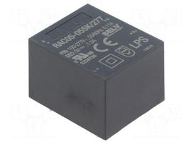 Converter: AC/DC | 5W | Uout: 5VDC | Iout: 1A | 80% | Mounting: PCB | 4200V