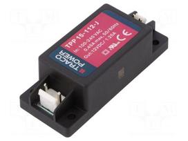 Converter: AC/DC | 15W | Uout: 12VDC | Iout: 1250mA | 87% | 85÷264VAC