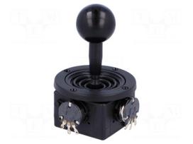 Joystick | 0÷10kΩ±5%,2- axes | Stabl.pos: 1 | 10kΩ | -10÷80°C