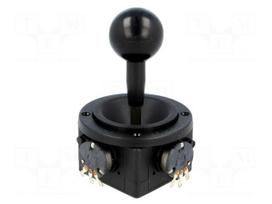 Joystick | 0÷5kΩ±5%,2- axes | Stabl.pos: 1 | 5kΩ | -10÷80°C