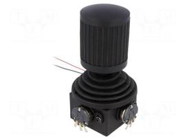 Joystick | 0÷10kΩ±5%,3- axes | Stabl.pos: 1 | 10kΩ | -10÷80°C
