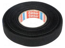 Fabric tape | PET wool | W: 15mm | L: 15m | black