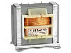 Transformer: mains | 6VA | 230VAC | 15.5V | 0.3A | Leads: for PCB | IP00