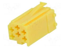 Connector housing | plug | Mini ISO | PIN: 6 | yellow